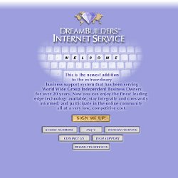 Cliff-Schinkel-1999-DreamBuilders-Internet-Service-Welcome-Page