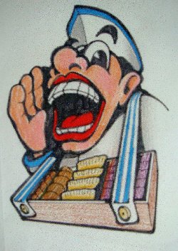 Cliff-Schinkel-1991-Cartoon-Popcorn-Peanut-Vendor