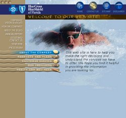 Cliff-Schinkel-1999-Blue-Cross-Blue-Shield-Website-Roughs-Swimmer-Rollover