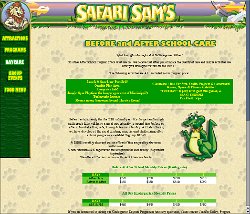Cliff-Schinkel-2001-Safari-Sams-Afterschool-Center-Website-Daycare